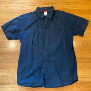 The North Face Dark Blue ShortSleeve Button Down Shirt Large EXCELLENT CONDITION